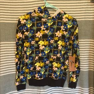 Nordstrom by Cristina‎ Martinez NWT Girls Flower Hoodie Size S (7-8)